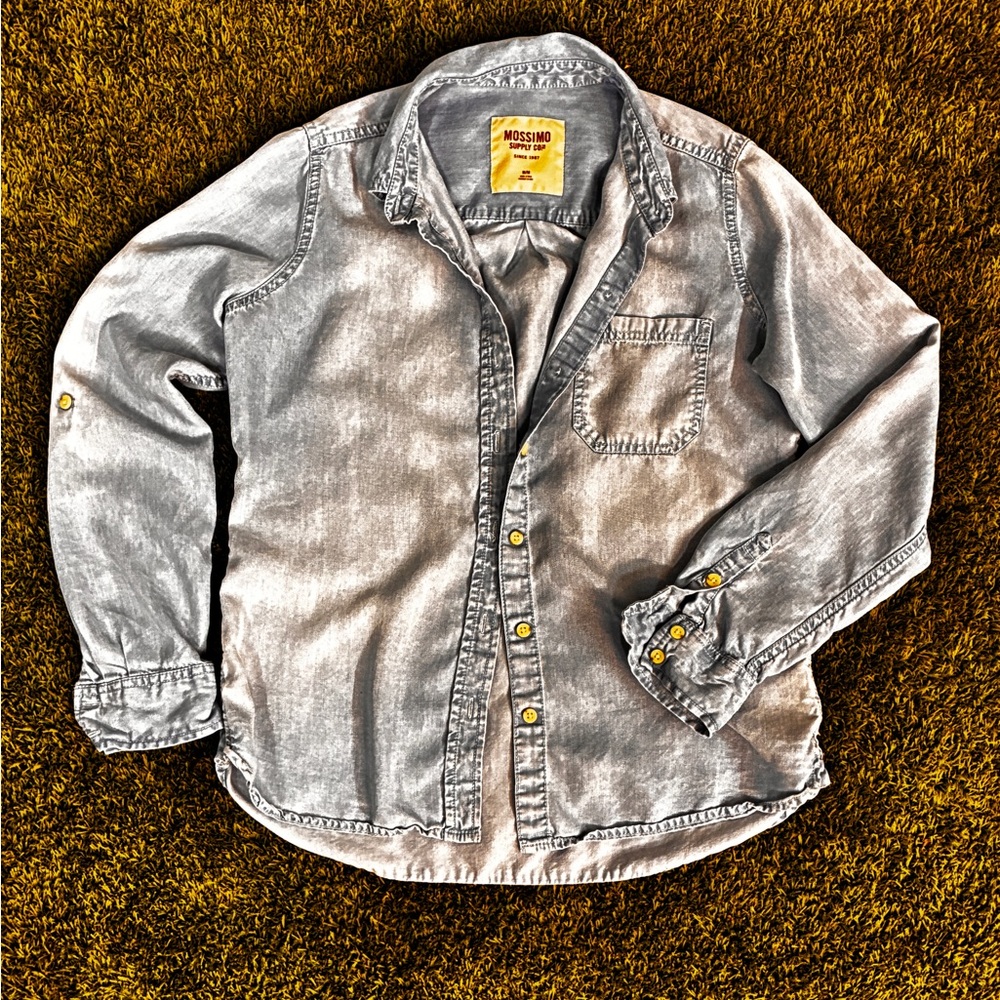 Mossimo Supply Co. Men's Light Gray Casual Shirt